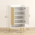 thumbnail image 3 of HOMCOM Armoire à Chaussures Étroite pour Entrée Armoire de Rangement pour Chaussures Naturel, 3 of 10