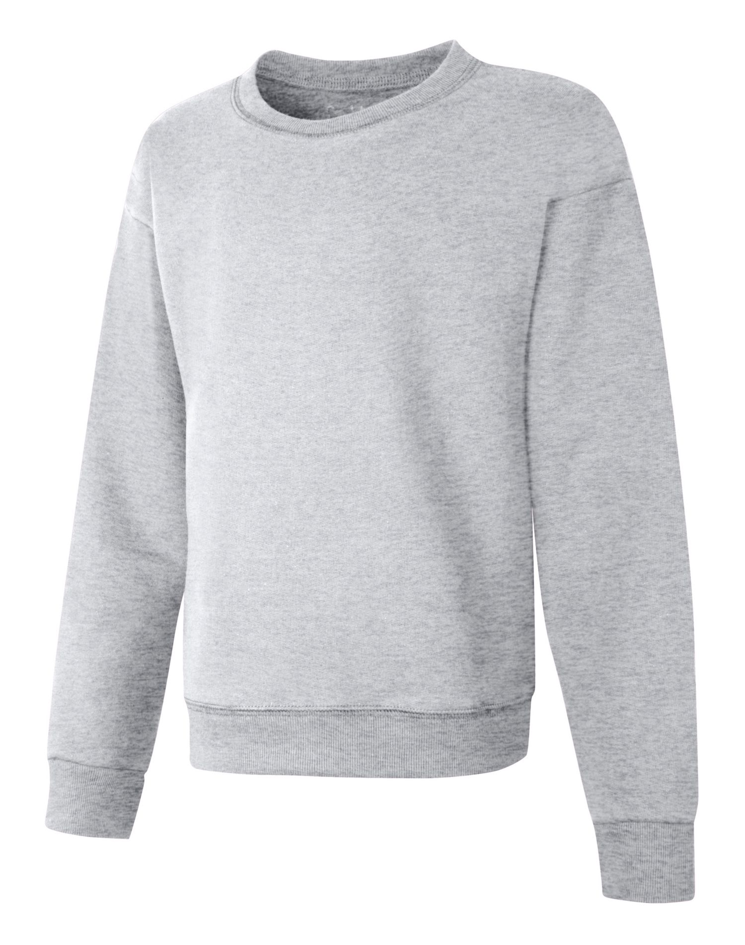 Hanes Girls ComfortSoft EcoSmart Crewneck Sweatshirt, XL, Light Steel