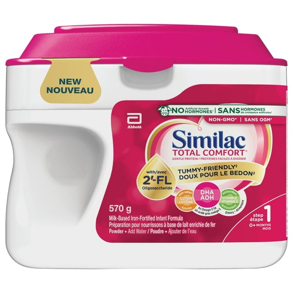 Similac Total Comfort, Préparation Pour Nourrissons, Doux Pour Le Bedon, Facile À Digérer, Maintenant Avec 2’-FL, 0+ Mois, Poudre, 570 g