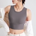 thumbnail image 2 of SwiftWear Womens U Back Sports Shaping Bras Padded High Neck Crop Workout Cotton Tank Tops, 2 of 6
