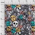thumbnail image 1 of oneOone Polyester Lycra Gray Fabric Skull Craft Projects Decor Fabric Printed By The Yard 56 Inch Wide, 1 of 4
