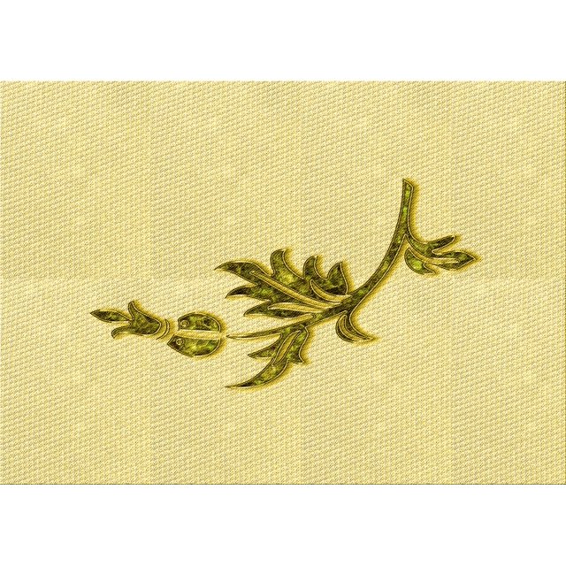 Ahgly Company Machine Washable Indoor Rectangle Transitional Sun Yellow Area Rugs, 2' x 4'