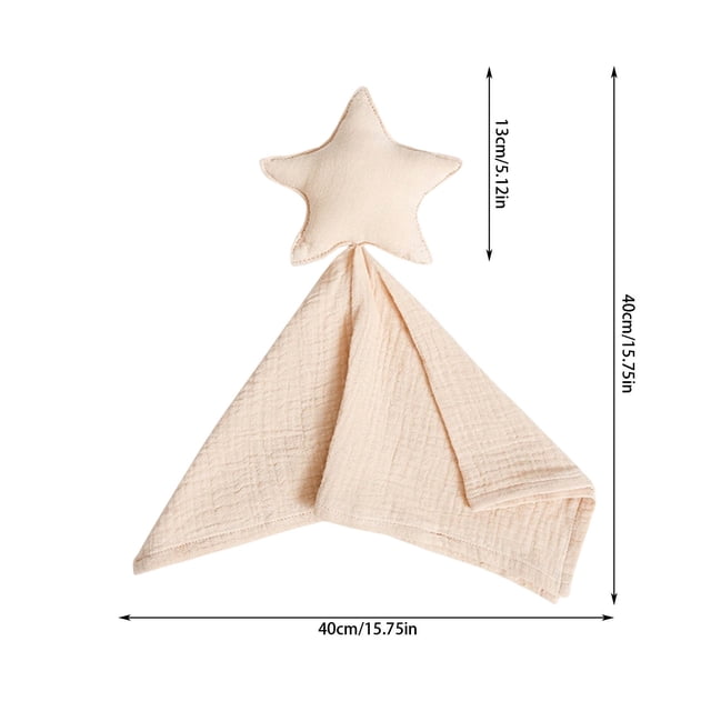 Btomtd Infant Cloth Soothing Handkerchief Infant Sleeping Doll Soothing Handkerchief, Khaki