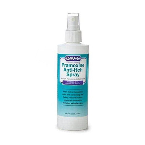 Davis Pramoxine Anti-Itch Spray Safe Spot Relief For Scratching Dogs & Cats 8oz Bottle