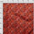 thumbnail image 3 of oneOone Tissu Polyester Spandex Rouge Motif Feuille Tropicale Matériel de Couture Tissu au Mètre 56 Pouces de Large, 3 of 5