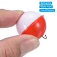 thumbnail image 4 of Unique Bargains 1 Inch Fishing Bobbers, Plastic Push Button Round Fishing Float, Red and White 10 Pack, 4 of 7