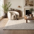 thumbnail image 4 of Rug Branch Maya Modern Checkered Beige Black Indoor Hand-Tufted Area Rug, 4 of 7