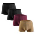 thumbnail image 1 of Dagugfen Boxers for Men 4pc Boxers Trunks Lightweight Breathable Comfy Support Seamless Underwear for Running Training, 1 of 2