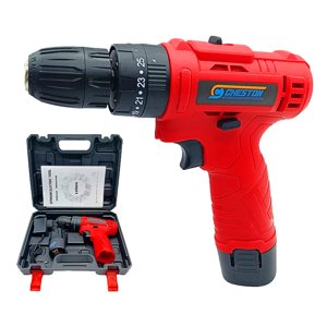 12v Tournevis sans fil perceuse à chocs 10mm Chuck sans clé 1500 Torque 18+1 de la batterie Mah, 1500 Régime variable réversible pour les murs en métal de bois jeu de cas d'outil de transport