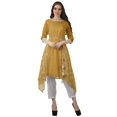thumbnail image 2 of Moomaya Ensemble Tunique Indienne Haut et Pantalon Manches 3/4 Imprimé Kurta Kurti de Designer pour Femmes, 2 of 6