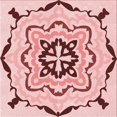 thumbnail image 1 of Ahgly Company Tapis d'Intérieur Lavable à la Machine, Carré, Transitionnel, Rouge Pâle Rose, Tapis de Zone, 6 Pieds Carré, 1 of 7