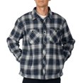 thumbnail image 1 of Alpine Swiss Josh Mens Fleece Flannel Jacket Warm Snap Button Plaid Shacket, 1 of 1