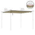 thumbnail image 3 of Outsunny Toile de Rechange pour Auvent de Pergola 9,8 Pi x 9,8 Pi, Beige, 3 of 9