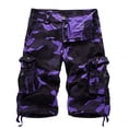 thumbnail image 1 of Kcodviy Men's Loose Casual European Work for Men and American Work Clothes Tan Cargo Pants for Men Camouflage Shorts Large Multi Work Pants Pockets Pocket Five Point Pants, 1 of 3