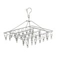 thumbnail image 1 of Thickened Clip Underwear Sock Hanger Laundry Airer Rack StainlessSteel R5G1, 1 of 6