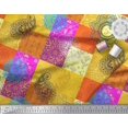 thumbnail image 3 of Soimoi polyester Crepe Fabric Mandala & Paisley Patchwork Print Sewing Fabric Yard 52 Inch Wide, 3 of 3