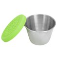 thumbnail image 4 of Salad Dressing Container, Essential Oil Container Silicone Lid Storage 70ml Stainless Steel  For Beauty Salon For Picnic Green Lid, 4 of 8