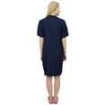 thumbnail image 3 of Bimba Robe de Nuit Demoiselle d'Honneur pour Femme à Manches Courtes, Chemise Bordeaux avec Poches-6, 3 of 6