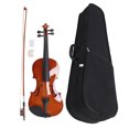 thumbnail image 2 of Student Starters Violin, Sleek and Flat Surface Violin Portable Wide Application Durable 4/4 with Triangle Case for Music Recording, 2 of 7