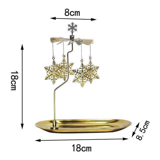fastboy Rotary Rotating Tea Light Candle Holder Living Room Snowflakes