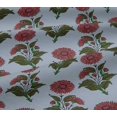 thumbnail image 5 of oneOone Georgette Viscose Fabric Leaves & Floral Block Decor Fabric Printed BTY 42 Inch Wide, 5 of 5