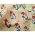 thumbnail image 4 of oneOone Silk Tabby Fabric Leaves & Floral Block Print Fabric BTY 42 Inch Wide, 4 of 4