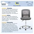 thumbnail image 4 of Serta Chaise de Bureau en Similicuir Gris at Home Essentials, 4 of 11