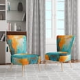 thumbnail image 2 of Designart "Abstract Thailand Tropical flow" Red Modern Upholstered Accent Chair - Traditional Arm Chair For Living Room, 2 of 7