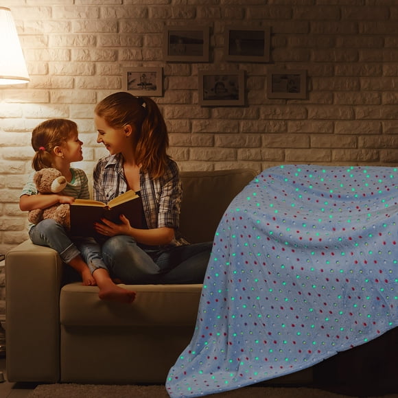 Product Classification Blanket - Winter Glow In The Dark Warm Blanket Featuring Cute Cartoon Patterns Soft And Cozy Ideal For Kids Or Babies Bed Or Sofa Accessory