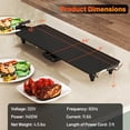 thumbnail image 3 of Costway 27" Large Electric Griddle with with 4-Level Thermostat Control and Removable Drip Tray, 3 of 10