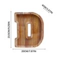 thumbnail image 4 of Wooden English Letter Savings Can with Transparent Glass Front for Coin Storage, 4 of 6