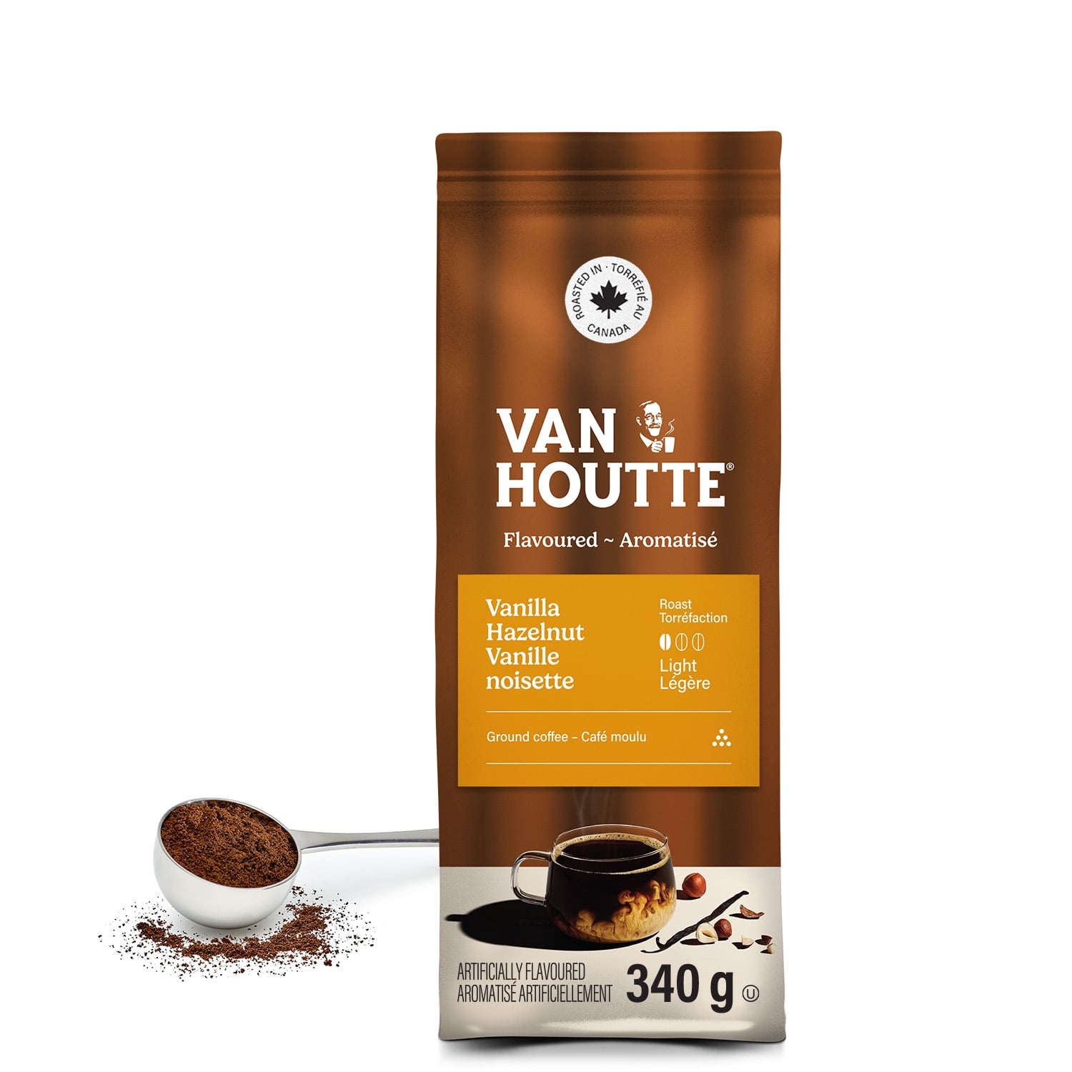 Van Houtte Vanilla Hazelnut, Light Roast, Ground Coffee
