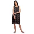thumbnail image 2 of Moomaya Cotton A-Line Sleepwear For Ladies Round Neck Button Placket Nightdress, 2 of 6
