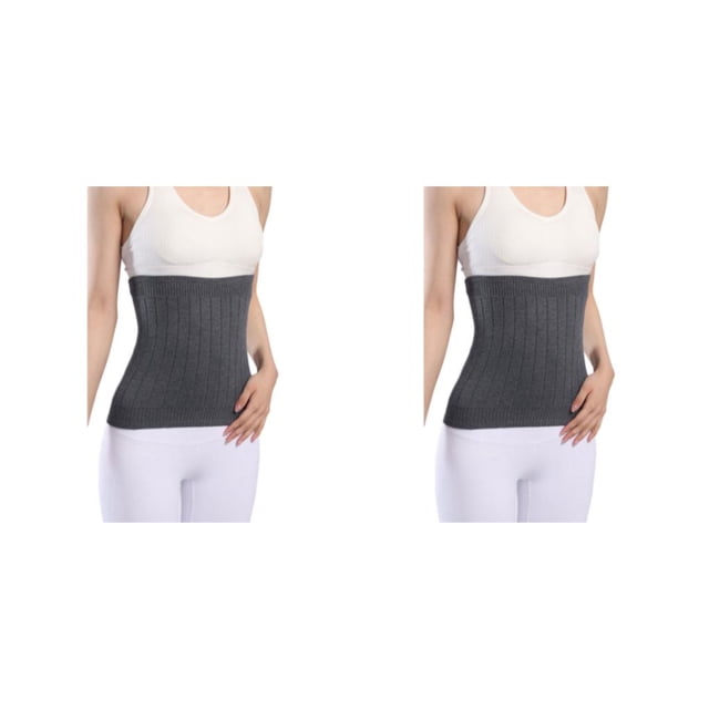 Decodeary Stay Supported And Comfortable Elastic Waist Back Support Skin Friendly And Soft thickened grey XXL 2Set
