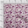 thumbnail image 2 of oneOone Viscose Jersey Purple Fabric Floral & Leaves Sewing Material Print Fabric By The Yard 60 Inch Wide, 2 of 5