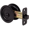thumbnail image 4 of Round Pocket Door Lock, Privacy (Bed/Bath) Latch, 2-3/8" Backset, RCL, Matte Black by Stone Harbor Hardware, 4 of 5