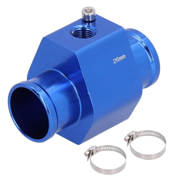 ANGGREK 26mm Water Temperature Joint Pipe Blue Temp Hose Adapter Aluminum Automobile Accessory,Water Temperature Joint Pipe,Temperature Gauge Adapter