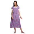 thumbnail image 1 of Moomaya Robe de Nuit à Manches Courtes Imprimée pour Femmes en Coton, 1 of 5