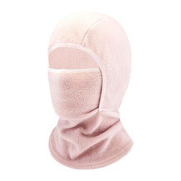 Lipstore Cagoule pour Enfants Masque de Ski Doux Léger Chaud Thermique Masque Facial en Molleton Polaire Rose