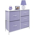 thumbnail image 1 of 5 Drawers Chest Dresser - Purple, 1 of 9