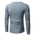 thumbnail image 4 of Dagugfen Long Sleeve Shirts for Men Irregular Button V Neck Trendy Casual Lightweight Hiking Tops Solid Color, 4 of 9