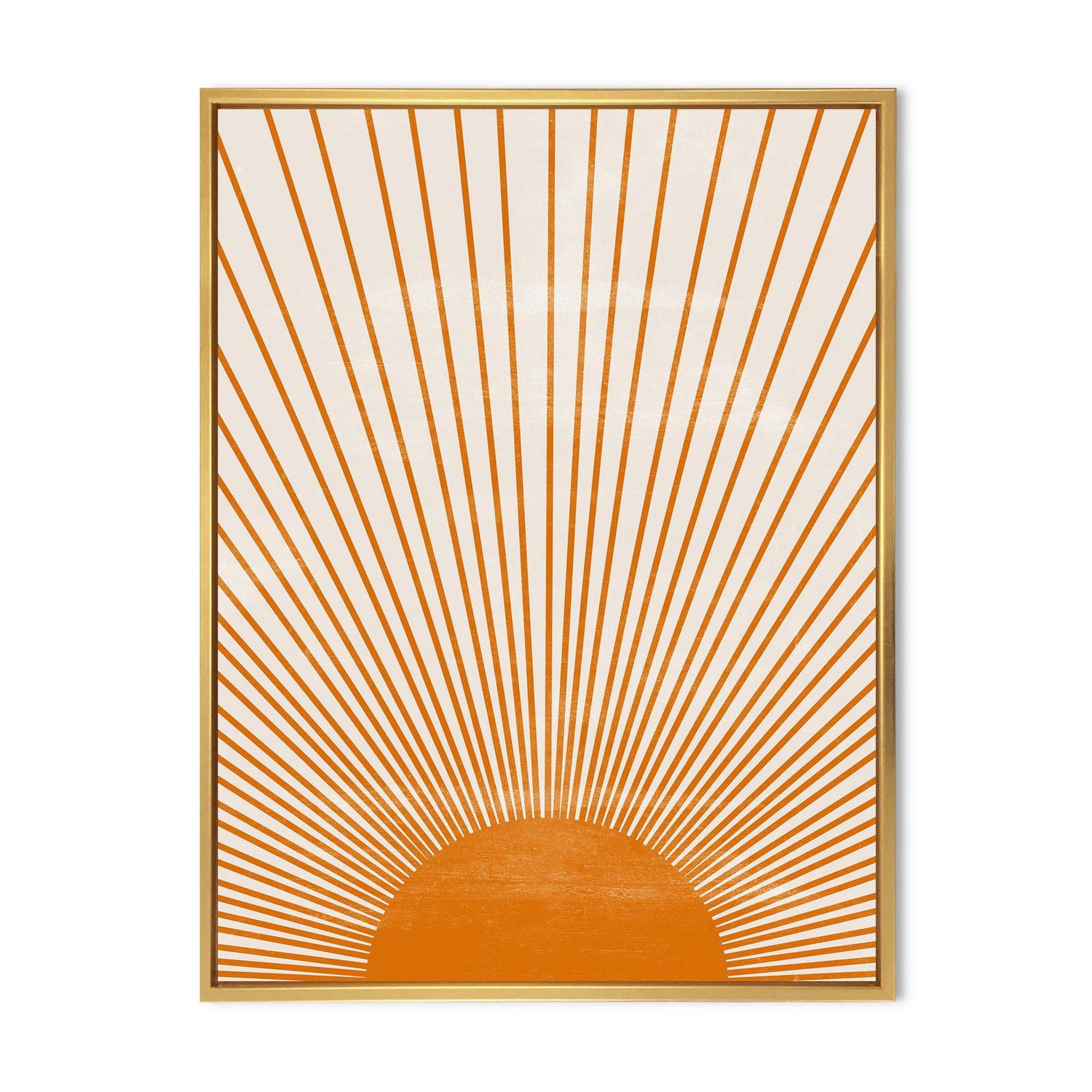 Designart Imprimé soleil orange III ART MURAL À CADRE FLOTTÉ