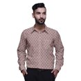 thumbnail image 1 of BESTMAN Printed Formal Shirts For Men Slim Fit Spread Collar Cotton Shirt, 1 of 5