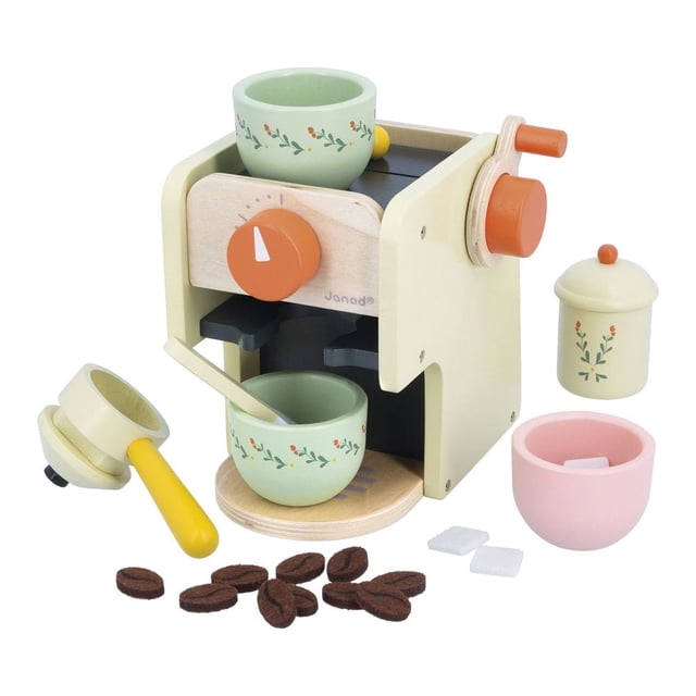Janod Ensemble de Jouets en Bois Cafetière Mamie Soleil
