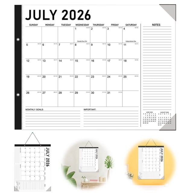 Dvkptbk wall calendar English Version.7-2027.12 Calendar