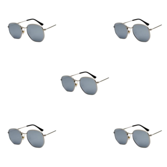 Redempat Fashionable Polarized Lens Small Frame Sun Glasses For Trendy Style silver white silveC4 5Set