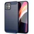 thumbnail image 1 of PANDACO Navy Brushed Metal Case & Screen Protector for iPhone 12 Mini, 1 of 4