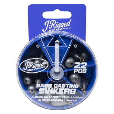 J-Rigged Tackle Supply Bass Casting Sinker Assortment