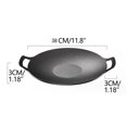 thumbnail image 3 of LSLJS Rond Fer Rôtir Crevettes Lisse Antiadhésif Rôtir Fer Rôtir Pique-Nique Extérieur Portable Barbecue Cuisinière à Cassette Universelle, Poêles de Gril, 3 of 9
