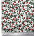 thumbnail image 1 of Soimoi Poly Georgette Tissu Feuilles & Floral Bloc Tissu Imprimé 1 Yard 42 Inch Wide, 1 of 3